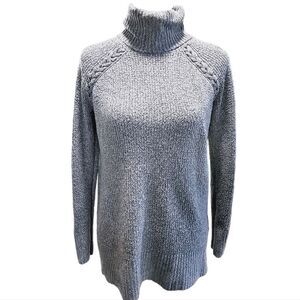 American‎ Eagle Supersoft Turtleneck Tunic Sweater Grey Small